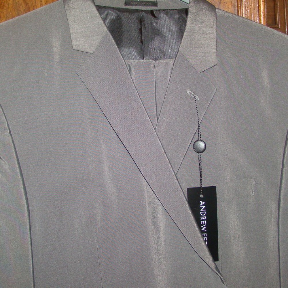 COPY - Men, 2pc Suit, Dove Grey, 48R, waist 43.